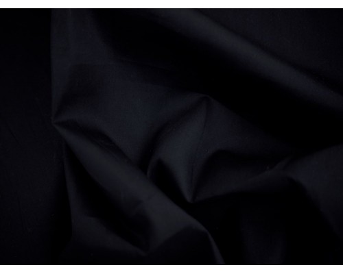 Plain Cotton Poplin Fabric -  Black
